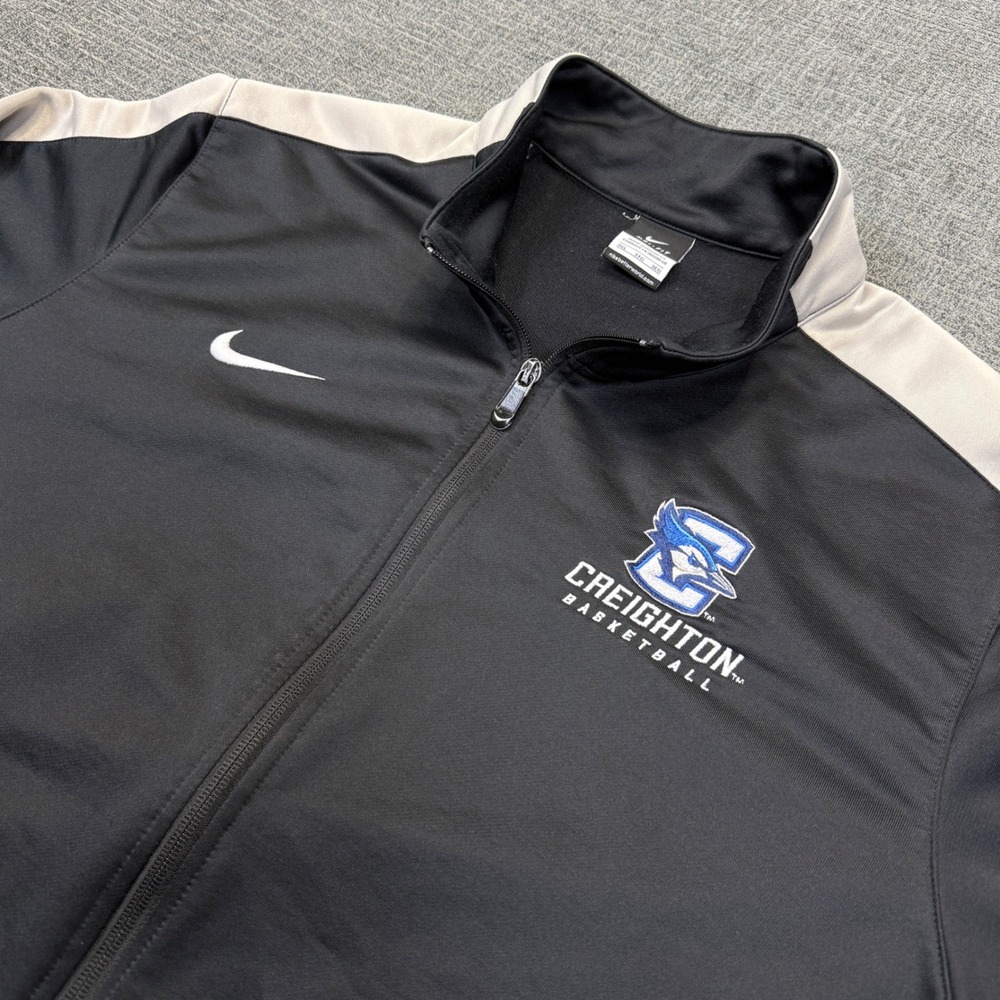 Nike Creighton Blue Jays Basketball Dri-FIT Track Jacket Mens 3XL Black Full Zip